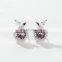 Creative Design S925 Yellow Cubic Zircon Orange Shaped Stud Earring Multi Color Crystal Gemstone Lemon Shape Drop Earring