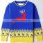 Happy new year crew neck Cotton children's sweaters new design knitted kids pullover sweater