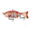 NEW color design 10cm 15g 7-section multi jointed plastic hard fishing lure for freshwater saltwater fishing