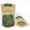 Custom print biodegradable stand up bag kraft paper bag stand up pouch with zip lock