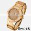 Kwock 2016 Simple Stylish,custom Logo,business Bamboo/sandalwood/maple Alloy and Wood Strap Wrist Watch