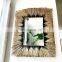 Natural Vintage Amazing Extra Large Natural Seagrass Fiber Art Mirror Bohemian Art Decor Manufacturer Vietnam Cheap Wholesale