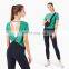 3 Pcs Recyle Women Yoga Set Beauty Back T Shirt Skin Friendly Sports Leggings Suit