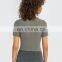 New Skin-friendly Basic Short Sleeve T-shirt Women Fitness Yoga Sports Crop Top Females Physical Training Gym Wear Tee