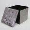 Ice Velvet ottoman-Dark Grey