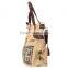fashion women printed canvas hangbag tote bag