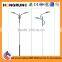 S-shaped Dual-arm street lamp pole with galvanization and powder coated for outdoor lighting