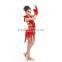 Hot Sexy Red/ Rose fashion Fringe Latin dance Dress children girl latin dance dress