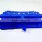 Metal Decor Navy Blue Wallet Photos Durable Retro Coin Purse Silicone Long Purse