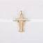Custom 14k gold cross and wing hollow pendant jewelry 2016