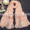 Wholesale New Korean Fashion Cotton Plain Ladies Lace Neck Scarf Quality Choice