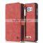 Caseme PU leather case with zipper wallet bag for Samsung NOTE5 multiple card slot stand flip case for NOTE5