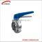 Wenzhou s/s butt weld manual butterfly valve
