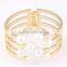 Pearls edge gold hinge bangle wholesale fashion girl dress jewelry