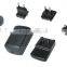 medical certification wall mount interchangeabl AC plugs power charger/adaptor with UK US EU AU JP approval
