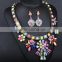 New Fashion Trendy colorful handmade Chunky statement necklace/