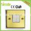 Mechanism life time 40000 time metal panel13A british wall switch and socket