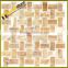 Tumbled basketweave multi gold natural onyx mosaic tiles