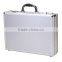 T.Z. Case Aluminum 18" Laptop Briefcase, Padded Handle Attache Case in Silver