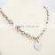 316L Stainless Steel Silver Punk Links Heart Pendant Necklace
