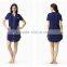 High-grade Quality Women Button Sleep Shirt Women Casual Short Sleeve Couple Red Blue Lounge Sleepwear