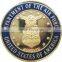Cheap metal souvenir coin , custom Silver / gold challenge coin
