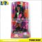 12.5 inch solid body vinyl black dark skin barbie doll with movable arms and legs