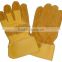 yellow freezer gloves