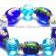 Kid Christmas Stretch Bracelet With Ladybird Animal Hhandpainted Glass Bead,glass beads handmade bracelets