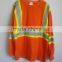 South America Market Fluorescent Orange Long Sleeve Reflective T-shirt with Reflective Tape