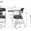 Luxury Office Chairs/Meeting Room Chairs With Writing Tablet /Fashionable Folding Training Chairs