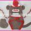 Cute Handmade newborn photography props crochet monkey hat and diaper set
