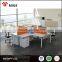 Cross Four seat office workstation partition