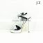 YX02 patent upper lady nickle metal beautiful high heel silver customized strappy sandals shoes for women