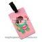 2016 promotional custom rubber pvc name card luggage tag for travel