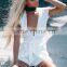 Latest women deep v neckline shorts jumpsuit sexy beach jumpsuit
