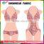 floral leaf printed nylon spandex two piece swimming suit fabric