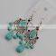 Wholesale Ginasy Bohemia Style Drop Earrings Teardrop Turquoise Dangle Earrings For Women