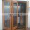 Exterior sound proof tempered glass solid wood bi folding door