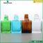 15/30/50ml square colord glass dropper bottle for essential oil