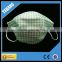 spunlace nonwoven disposablegreen and white grid anti-fog breathing face mask with design