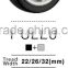 52 Series 125mm Swivel PU Caster Wheel Double Ball Bearing