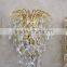 luxury led wall lamp with gold and crystal CMF--005