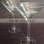 2 frosted martini glass France vodka glasses