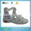 pretty style girls sandals, flat beach sandal, textile and pu upper girl sandal