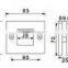 BH-7 Rectangle shape bathroom glass door handles, sliding glass door handle hinge