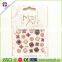 New 3D colorful Flowers Nail Stickers Decals,Top Quality Metallic Mixed Designs Adhesive DIY Nail Art Decoration Tool