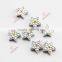 aurora crystals star charm square spacer beads