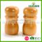 2016 high quality 2 pcs wooden salt and pepper shakers
