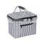 Durable Strip Fabric Insulated Thermal Food Carry Bag, Hot Cool Lunch Meal Packing Carry Bag with Zipper